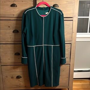 Neiman Marcus XL Teal Long Sleeve Dress